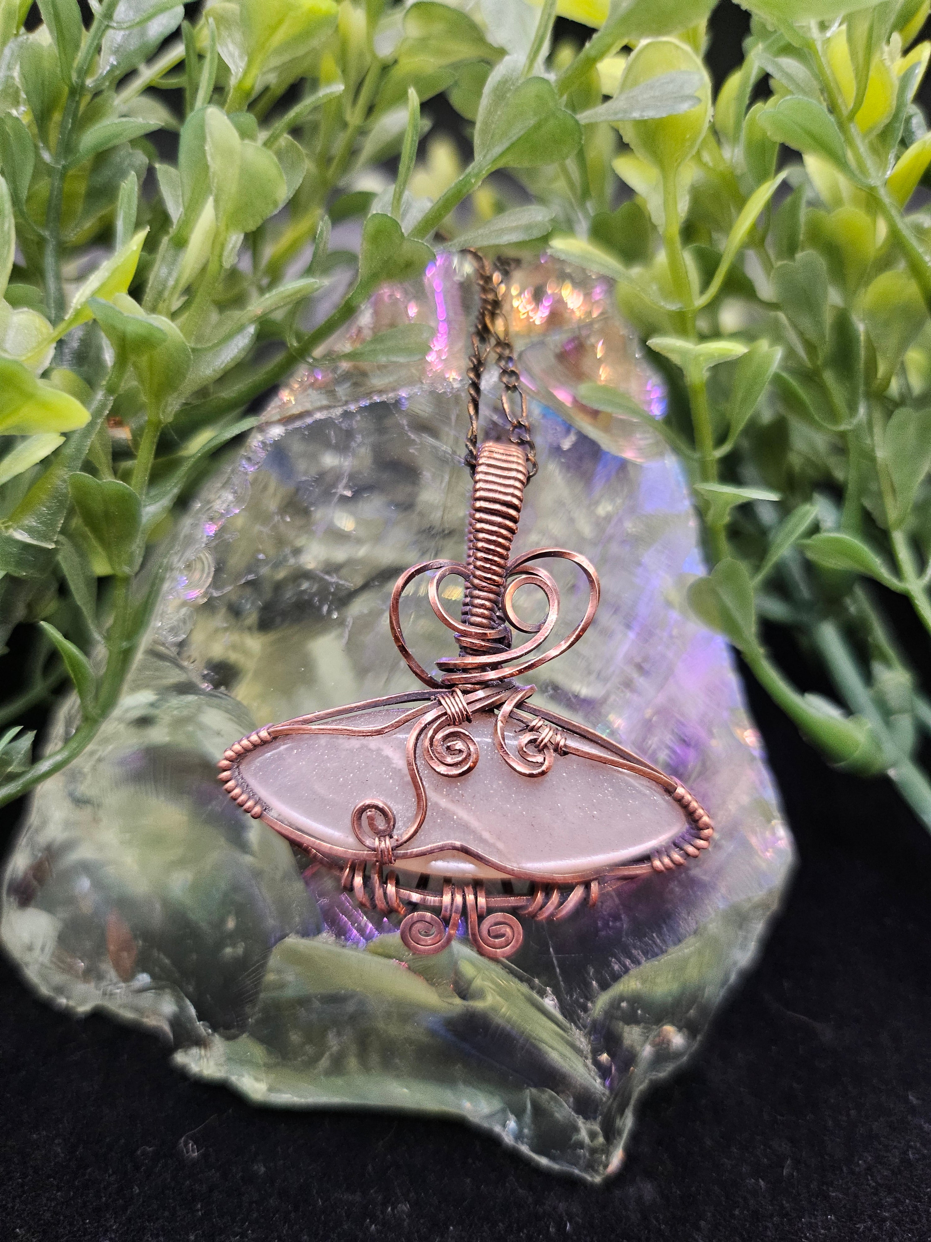 Peach Moonstone Pendant
