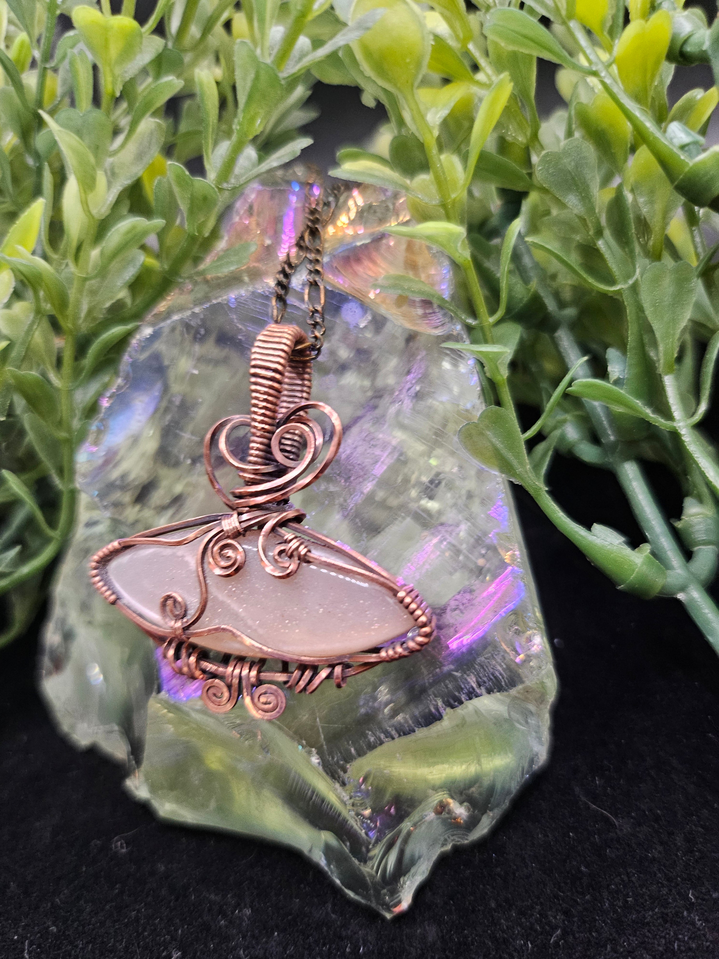 Peach Moonstone Pendant