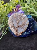 Oriental Agate Tree of Life Pendant