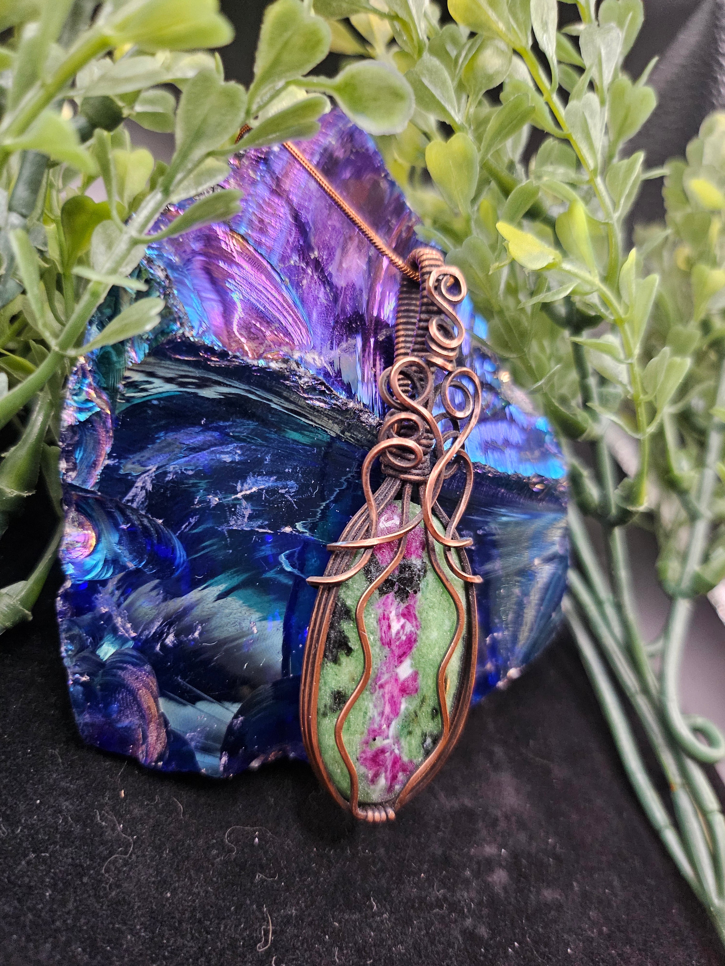 Ruby in Zoizite Pendant