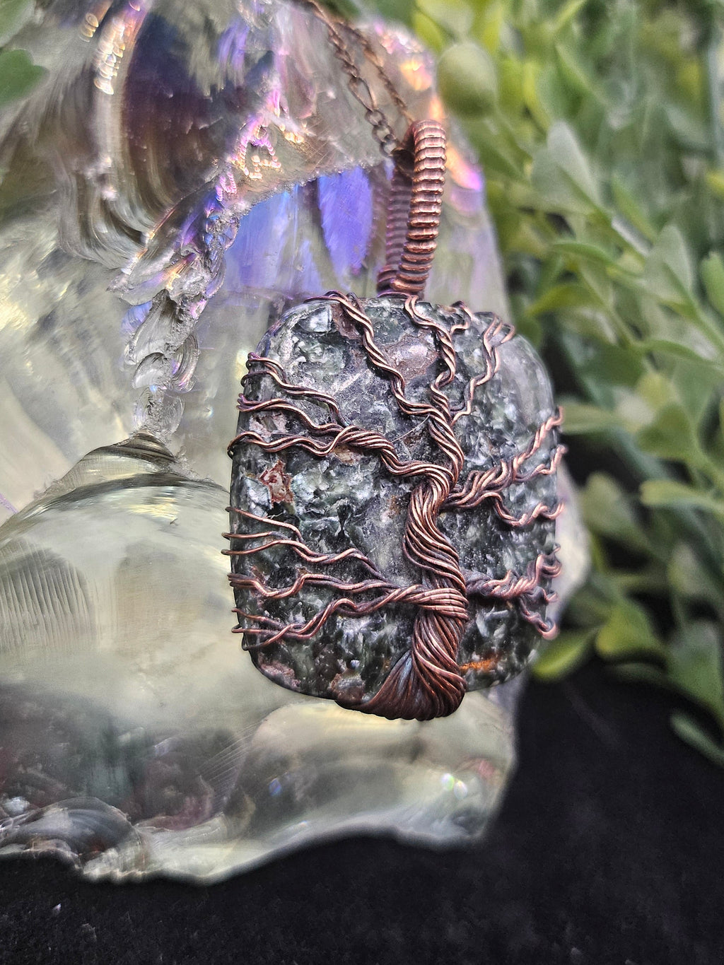 Seraphinite Tree of Life Pendant