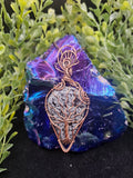 Snowflake Obsidian Tree of Life Pendant