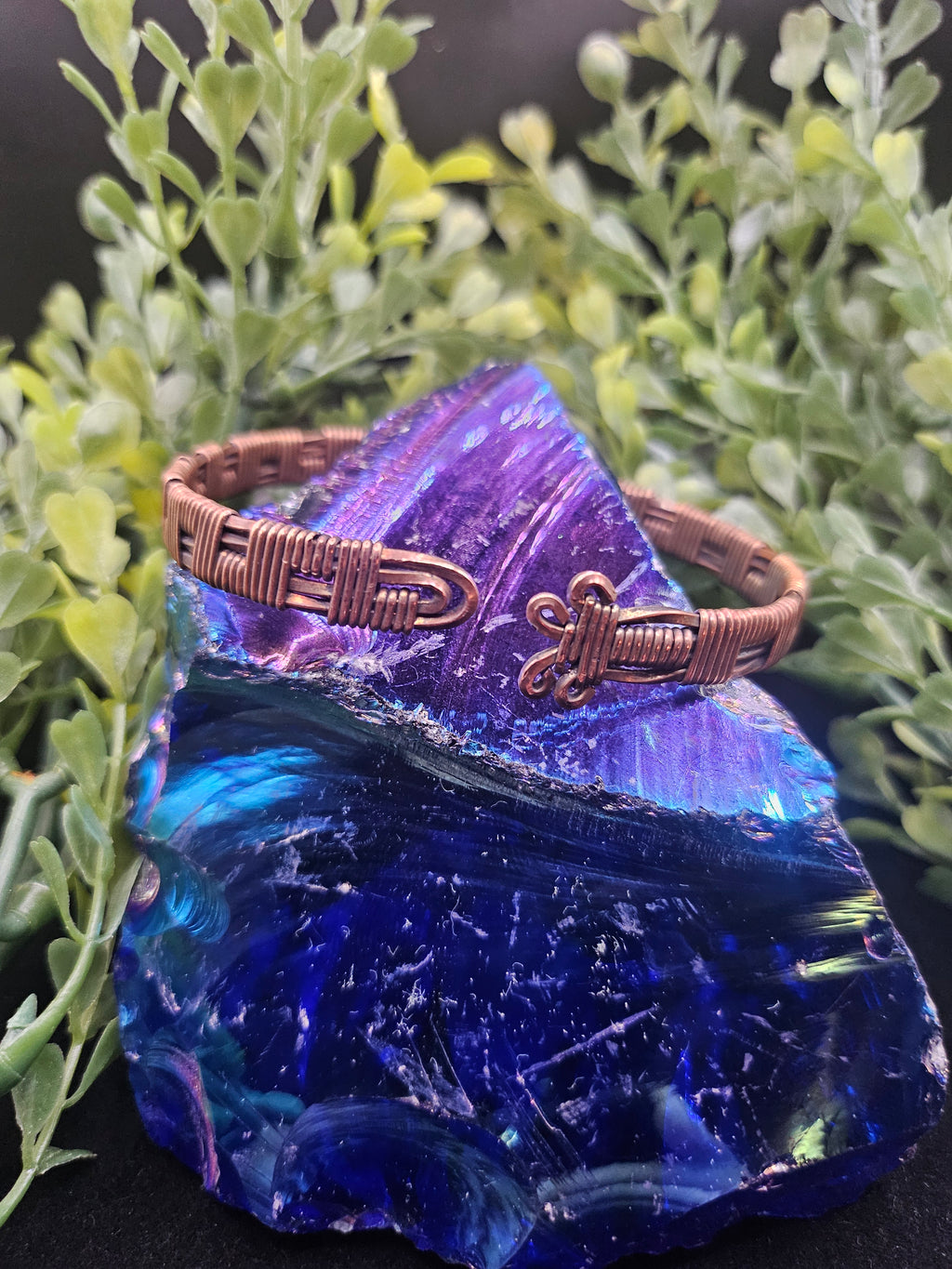 Woven Copper Cuff Braclet