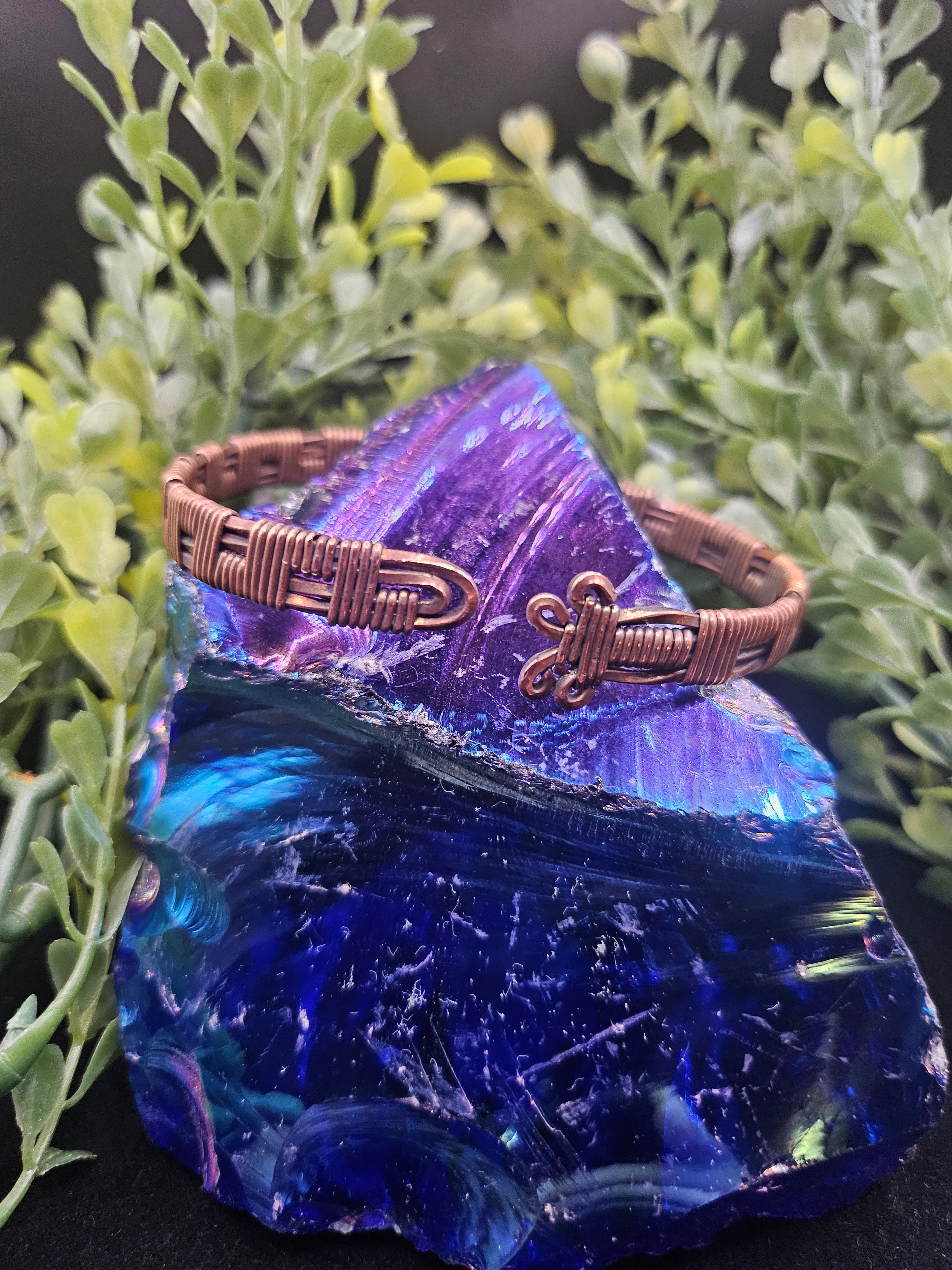 Woven Copper Cuff Braclet
