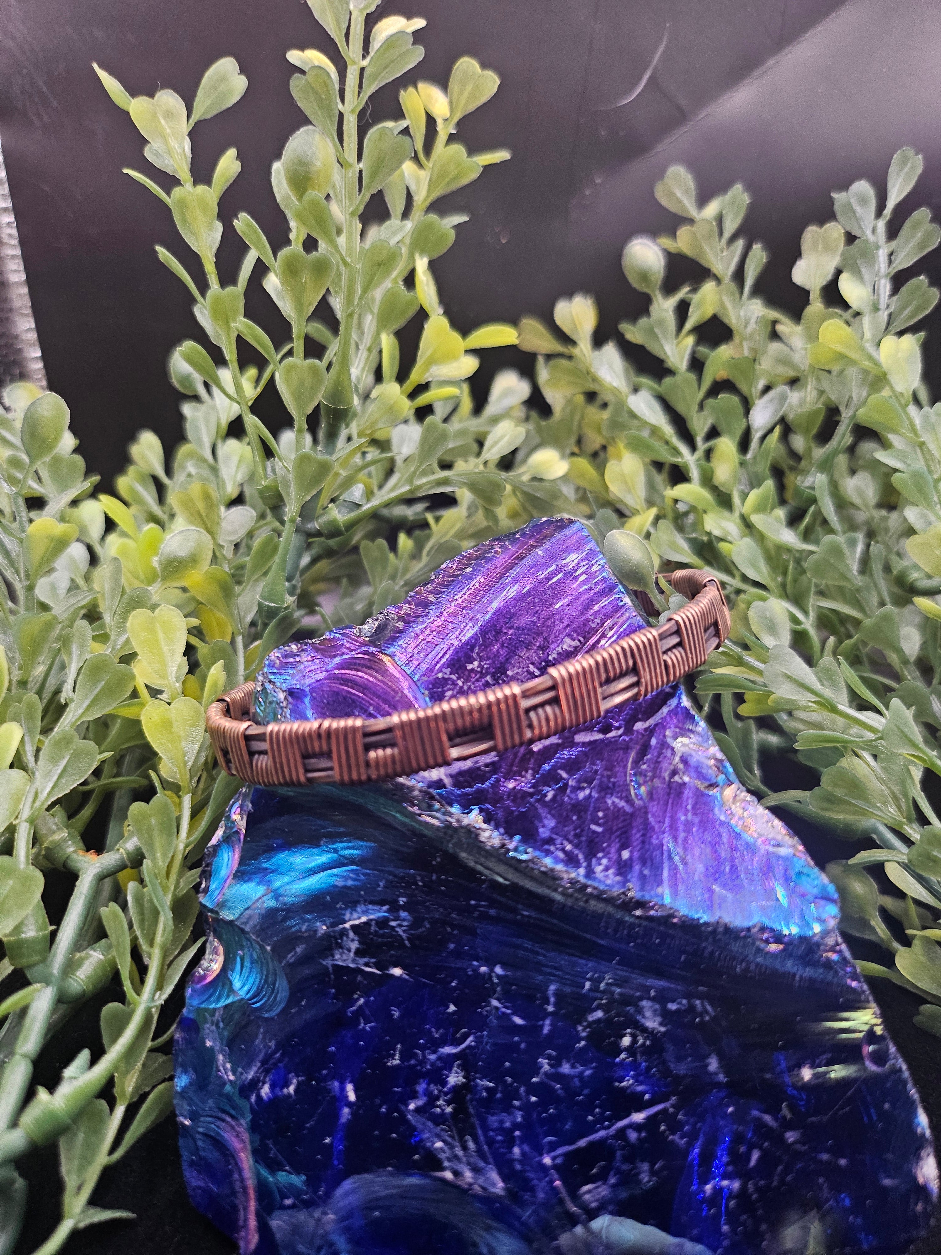 Woven Copper Cuff Braclet